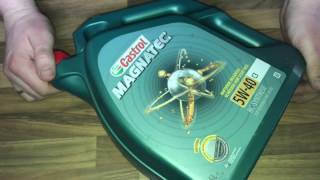 Castrol Magnatec 5W40 C3 motor oil engine oil unboxing and instructions [upl. by Oglesby]