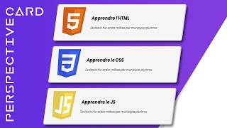 Faire des cartes avec perspectives animées en HTML  CSS [upl. by Eatnuahs]