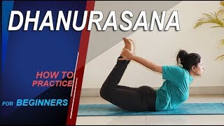 How to practice dhanurasana  dhanurasana for beginners  back stretch [upl. by Metsky]