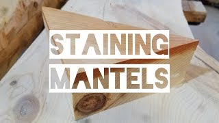 Staining Oneofakind Fireplace Mantels [upl. by Aicercal279]