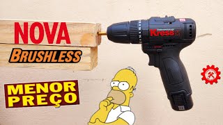 O PREÇO BAIXOU  KRESS PARAFUSADEIRA FURADEIRA 12V BRUSHLESS WESCO WORX [upl. by Rein]