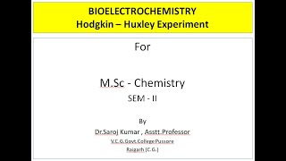 HODGKIN HUXLEY EXPERIMENT [upl. by Ezri]