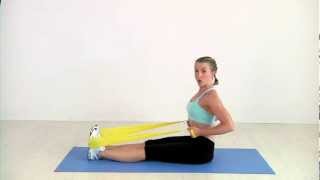 Seated Row  15Minute Resistance Band Workout [upl. by Ahsemo]