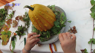 Mit Materialien aus dem Garten Herbst Deko selber basteln [upl. by Slosberg277]