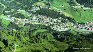 Picturesque St Anton am Arlberg  Aerial view [upl. by Ittak]