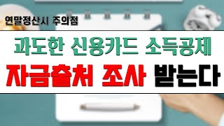 과도한 신용카드 소득공제땐 자금출처 조사 받는다  연말정산 주의점 [upl. by Jahdai638]