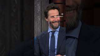 Keanu Reeves yesterday on Steven Colberts late night show 😉💫⭐♥️👍💋 [upl. by Layney]