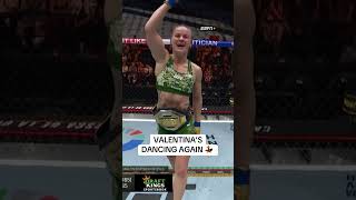 Valentina’s dancing with the belt 👏 NocheUFC UFC306 [upl. by Nagek228]