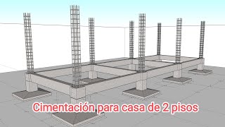 Cimentación para Casa de dos Pisos  Proceso Constructivo [upl. by Barry]