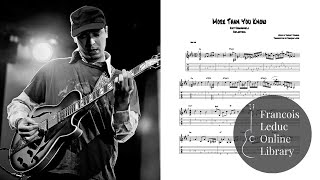 More Than You Know  Kurt Rosenwinkel Transcription [upl. by Sophey]