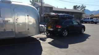 Hitching up the 19ft Airstream to the Venza [upl. by Swetiana57]