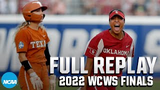 Oklahoma vs Texas 2022 Womens College World Series Finals Game 2  FULL REPLAY [upl. by Renruojos]