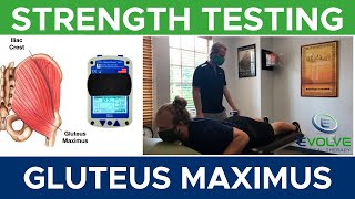 Gluteus Maximus  Strength Testing with a Hand Held Dynamometer [upl. by Sallyann]