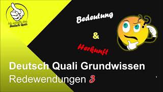 Deutsch Quali Bayern Redewendungen 3 [upl. by Eeraj]