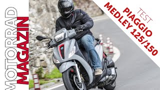 Piaggio Medley 125150 Test  16ZollKomfort mit 2HelmeStauraum [upl. by Oruhtra]