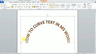 How to Write Curve Text in MS Word [upl. by Roseann470]