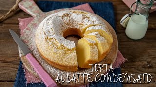 TORTA AL LATTE CONDENSATO SOFFICE E FACILISSIMA BOLO DE LEITE CONDENSADO Ricetta Chiarapassion [upl. by Nottirb300]