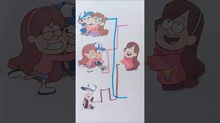 Gravity Falls Dipper and Mabel line matching puzzle shorts viral art mabel [upl. by Aznerol]