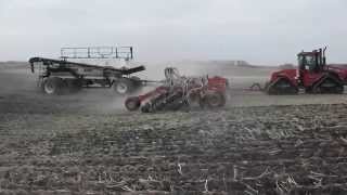 2014 Seeding with Bourgault 3320 drill [upl. by Nerot]