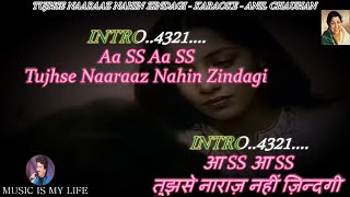 Tujhse Naraz Nahin Zindagi Lata Ji Karaoke Scrolling Lyrics Eng amp हिंदी [upl. by Nipahc276]