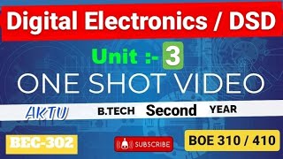 Digital Electronics U 3 amp 4 System Design U3 One Shot Video AKTU BEC302 ampBOE310410 BTech 2 Yr [upl. by Aicilehp562]