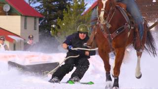 Skijoring in Wisdom Montana [upl. by Duquette]