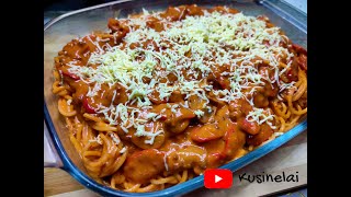 CREAMY AND CHEESY SPAGHETTI  THE BEST FILIPINO STYLE SPAGHETTI [upl. by Lark212]