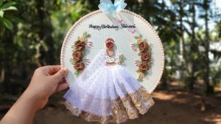 Birthday Embroidery Hoop Art Complete step by step tutorial for beginners Free Pattern❤️ Gossamer [upl. by Harry]