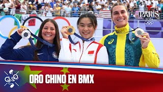 China se lleva el oro en Ciclismo BMX Freestyle Femenino  Juegos Olímpicos París 2024 [upl. by Beverley]