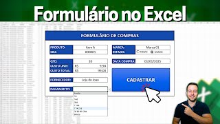 Como Fazer Formulário Automático no Excel para Cadastrar Informações na Planilha [upl. by Victor172]