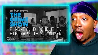 American Reacts To Grime Show P Money D Double E Big Narstie amp Jammer [upl. by Nagard]