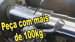 Veja a usinagem de uma peça com mais de 100kg no Torno [upl. by Patty413]