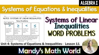 Systems of Linear Inequalities Word Problems [upl. by Judd]