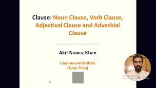 Lec39  Clause Noun clause Verb clause Adjectival Clause and Adverbial Clause  Tutor Time [upl. by Legnaleugim]