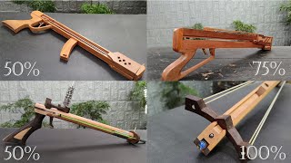 Best DIY slingshot  Craft your own survival gun 4 slingshots you should have  Wood Art TG [upl. by Ahsiugal83]