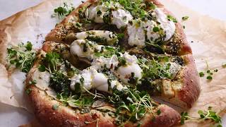 Pesto potato and burrata pizza [upl. by Gracia]