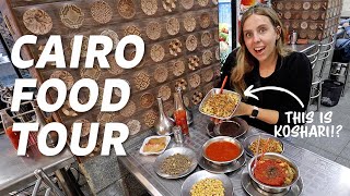 Americans eat KOSHARI for the First Time in Cairo Egypt [upl. by Ecidnak22]