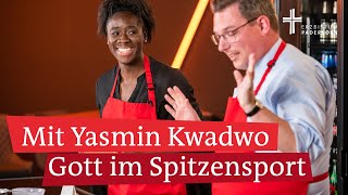 Beim Zimtsterne backen mit Rezept erzählt Leichtathletin Yasmin Kwadwo von Gott [upl. by Naerol]