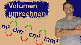 VolumenEinheiten umrechnen  anschaulich erklärt mit Aufgaben und Lösungen  m³ dm³ cm³ mm³ [upl. by Eiznekcam]