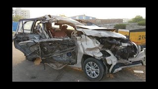 Bardoli Family Car Accident On NH8 Near Vadodara Two Died And Six Injured [upl. by Nofpets930]