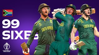 Record Breakers All 99 South Africa sixes at the Cricket World Cup 2023 [upl. by Molli]