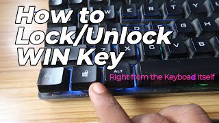 How to Unlock Windows Key on Keyboard  LockUnlock WIN Key without Armoury Crate [upl. by Aehta]