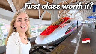 First Class Bullet Train from Jakarta to Bandung 🇮🇩 Whoosh [upl. by Niltac]