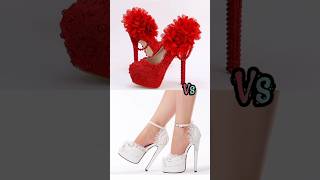 Red ♥️ vs white 🤍 heels👠 lipstick💄  head phone🎧  ect fashion🥰 viralshorts🤩 [upl. by Dowlen363]