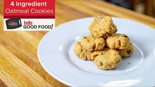 EASY 4 Ingredient Oatmeal Cookies No flour no added sugar [upl. by Keelby31]