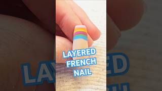 Nail hack to get layered french nail art nailart shorts nailtutorial nails [upl. by Byran]