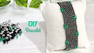 Peyote Stitch Beaded Bracelet Tutorial peyote diy diybracelet peyotestitch diybracelet jewelry [upl. by Rawden304]