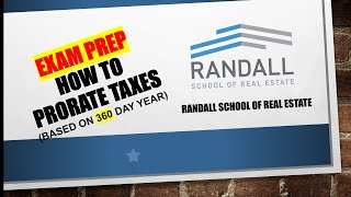 How to Prorate Real Estate Taxes 360 Day Method  Nebraska Real Estate Exam Prep Videos [upl. by Asirac]