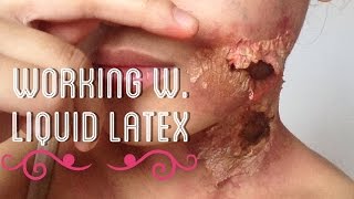 How To Use Liquid Latex For Special Effects Makeup 💋 [upl. by Nirek702]