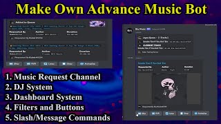 How To Make Advance Discord Music Bot 247 Without Coding  Discord Music Bot With Dashboard 2023 [upl. by Enovad562]